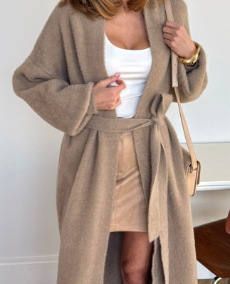 115 Кардиган подовженний в’язаний з поясом